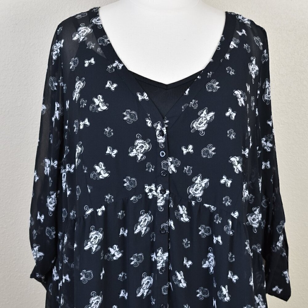 Torrid Disney Minnie Mouse Shirt Dress 5 - Picture 2 of 9